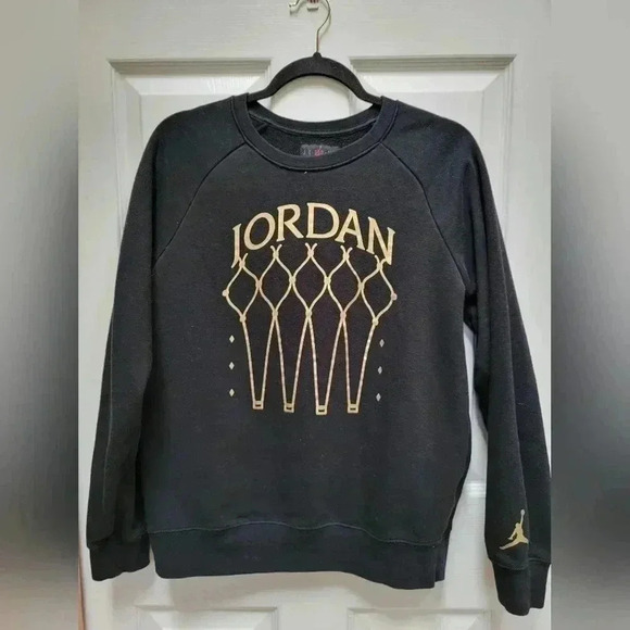 Micheal Jordan Mens Fleece Round Neck Black Sweatshirt Size XL - Picture 1 of 2